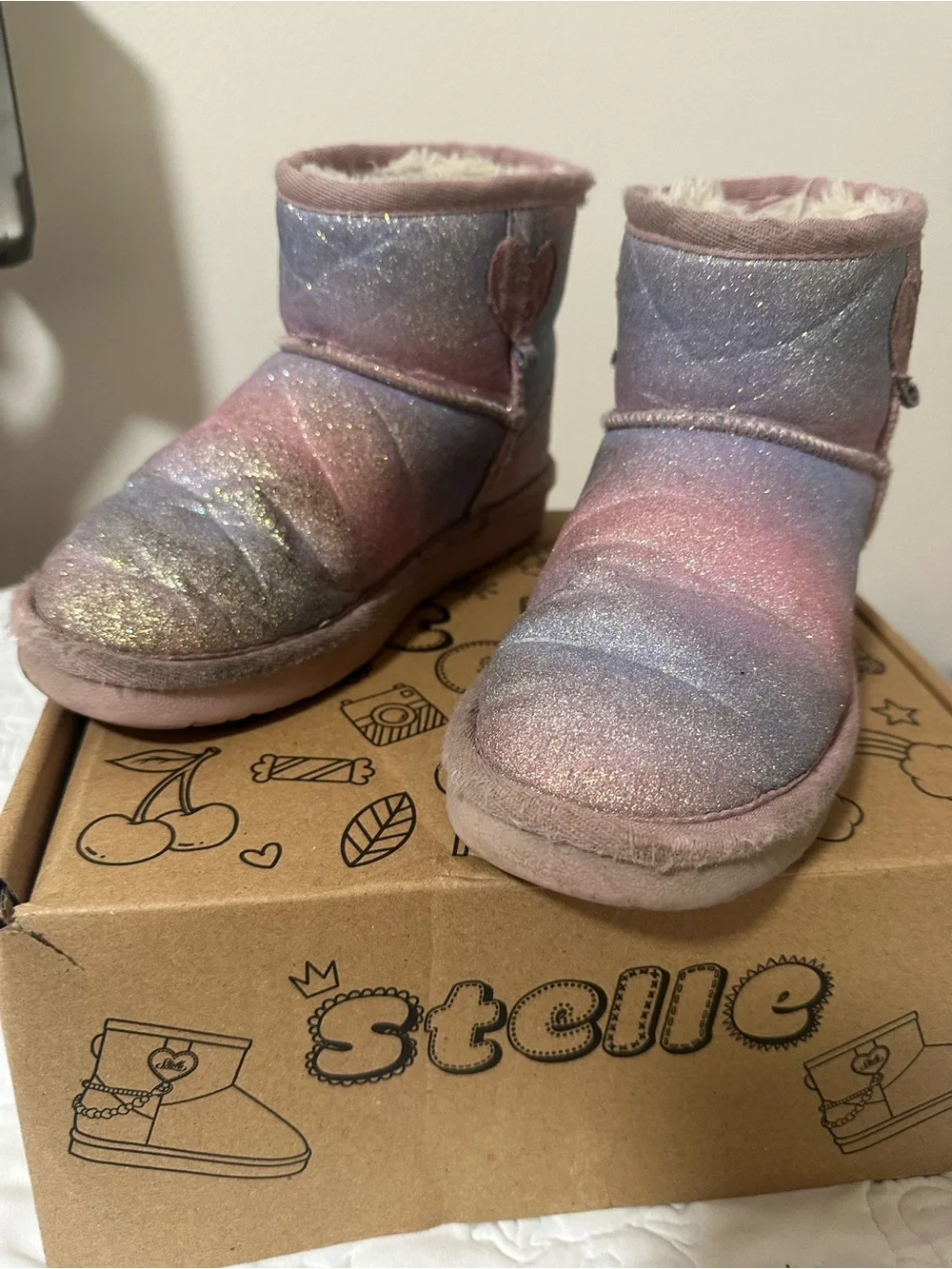 Stelle Kids Faux Show Short Suede Boots